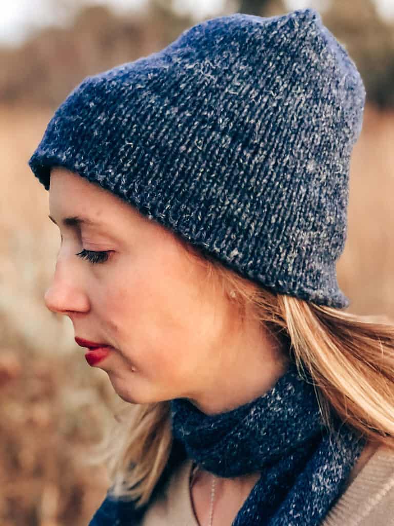 Midnight Frost - Stylish Knit Hat Pattern for Busy Women