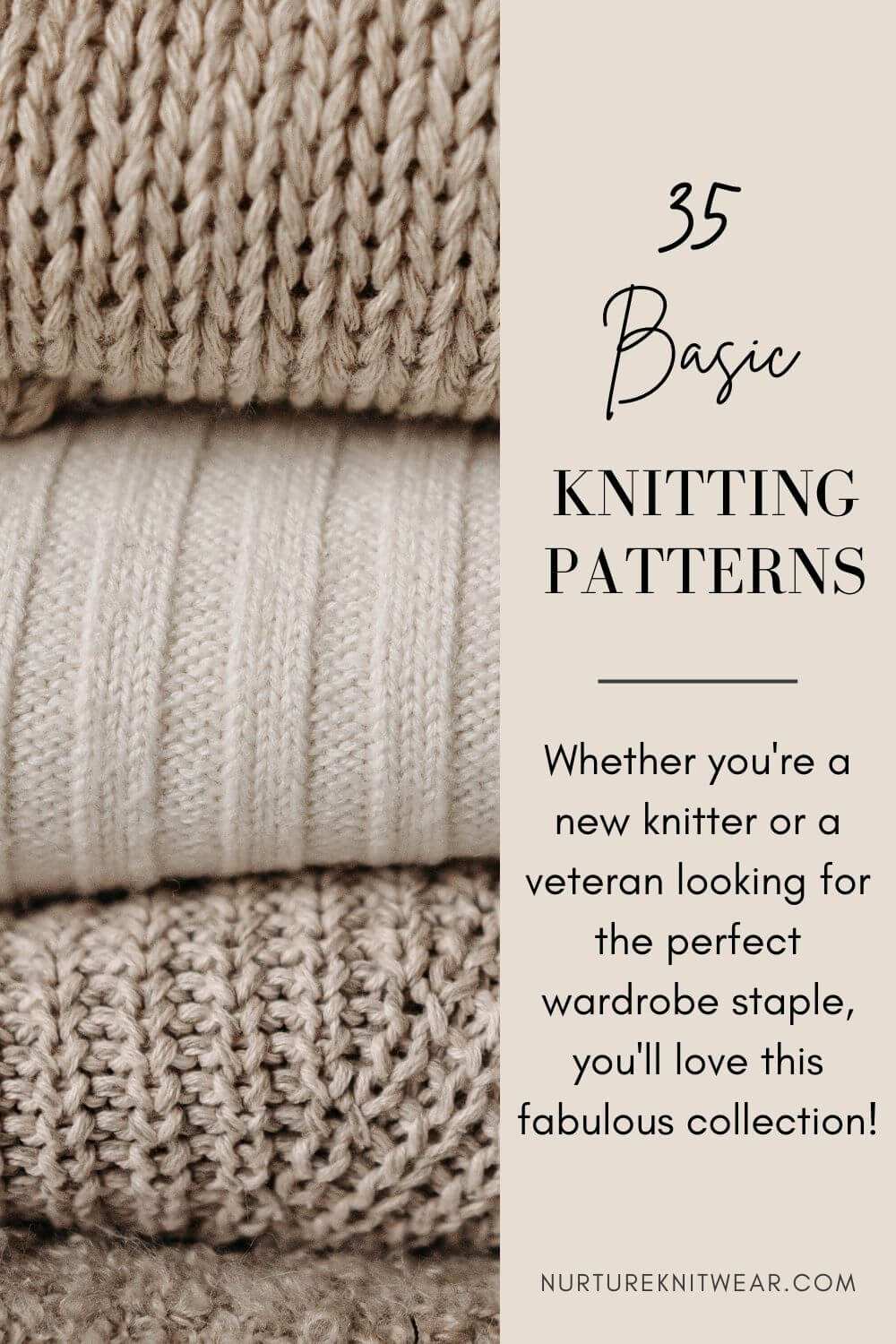 35 Basic Knitting Patterns: Knits for Beginners