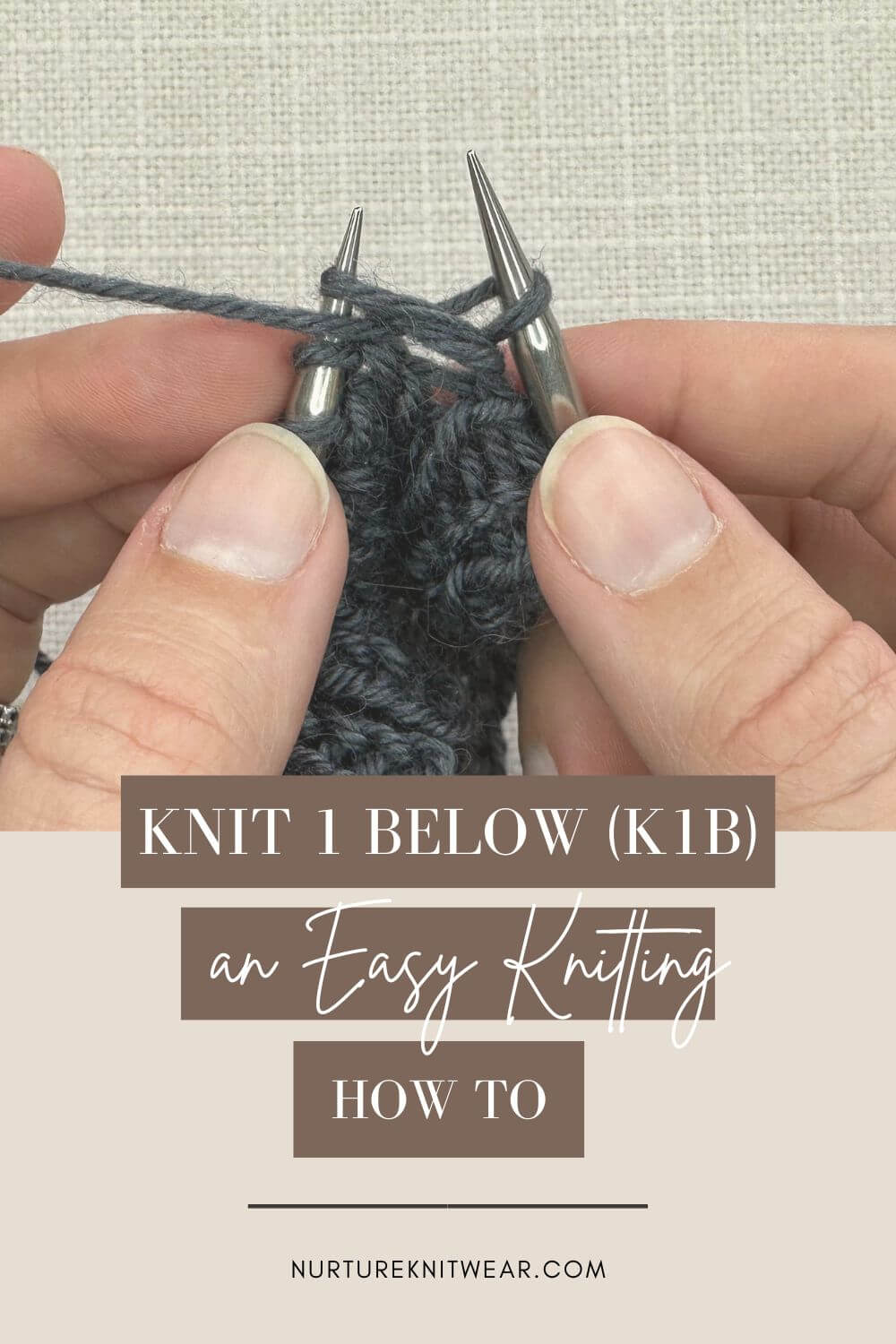 P1b & K1b in Knitting Explained + Easy Photo Tutorial