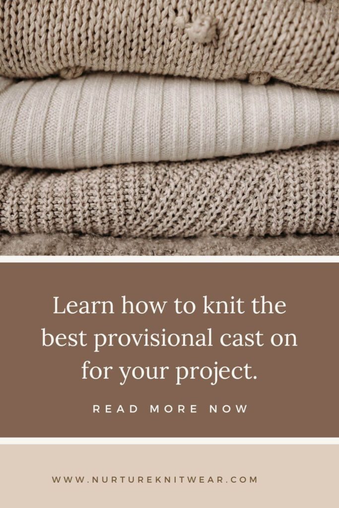 Learn how to knit the best provisional cast on without a crochet hook for your project.