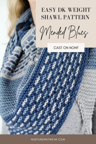 Easy Knitting Slipped Stitch Shawl Pattern