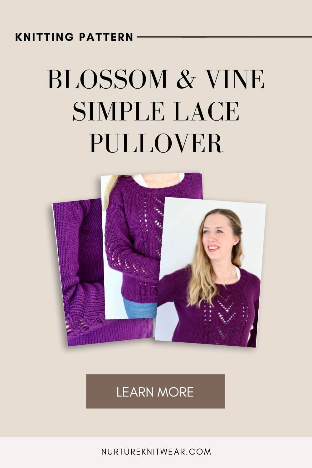 Easy Lace Knitting Pattern for Cherished Mommy & Me Sweaters