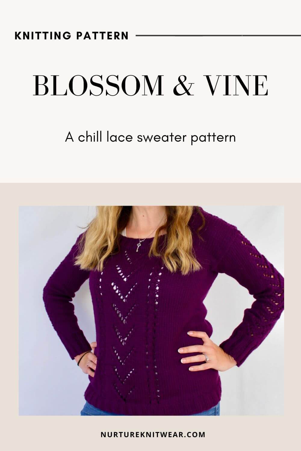 Easy Lace Knitting Pattern for Cherished Mommy & Me Sweaters