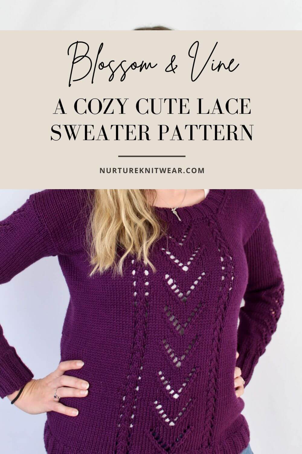 Easy Lace Knitting Pattern for Cherished Mommy & Me Sweaters