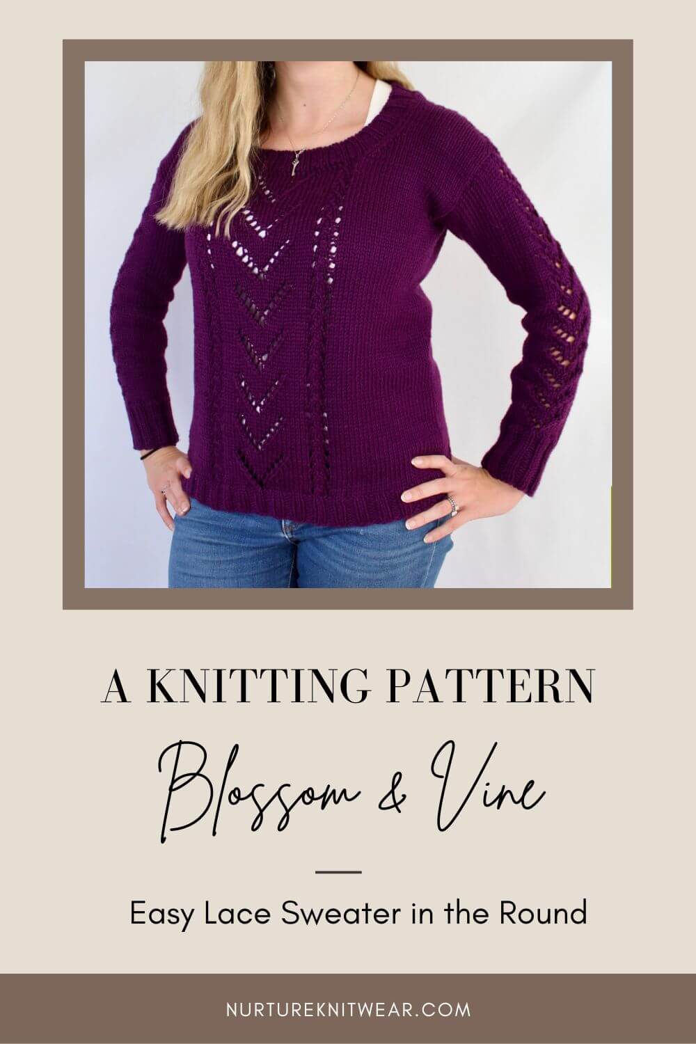 Easy Lace Knitting Pattern for Cherished Mommy & Me Sweaters