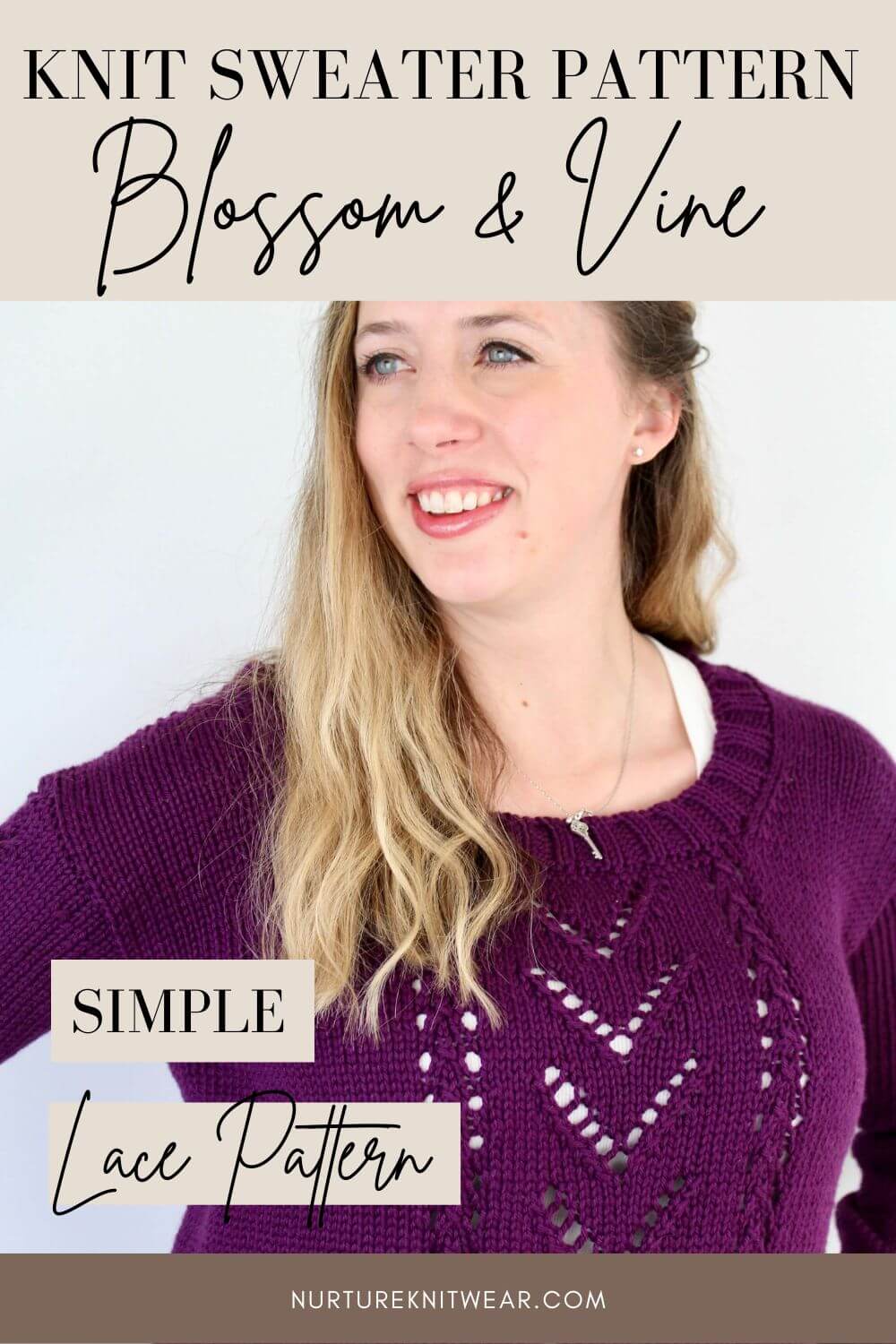 Easy Lace Knitting Pattern for Cherished Mommy & Me Sweaters