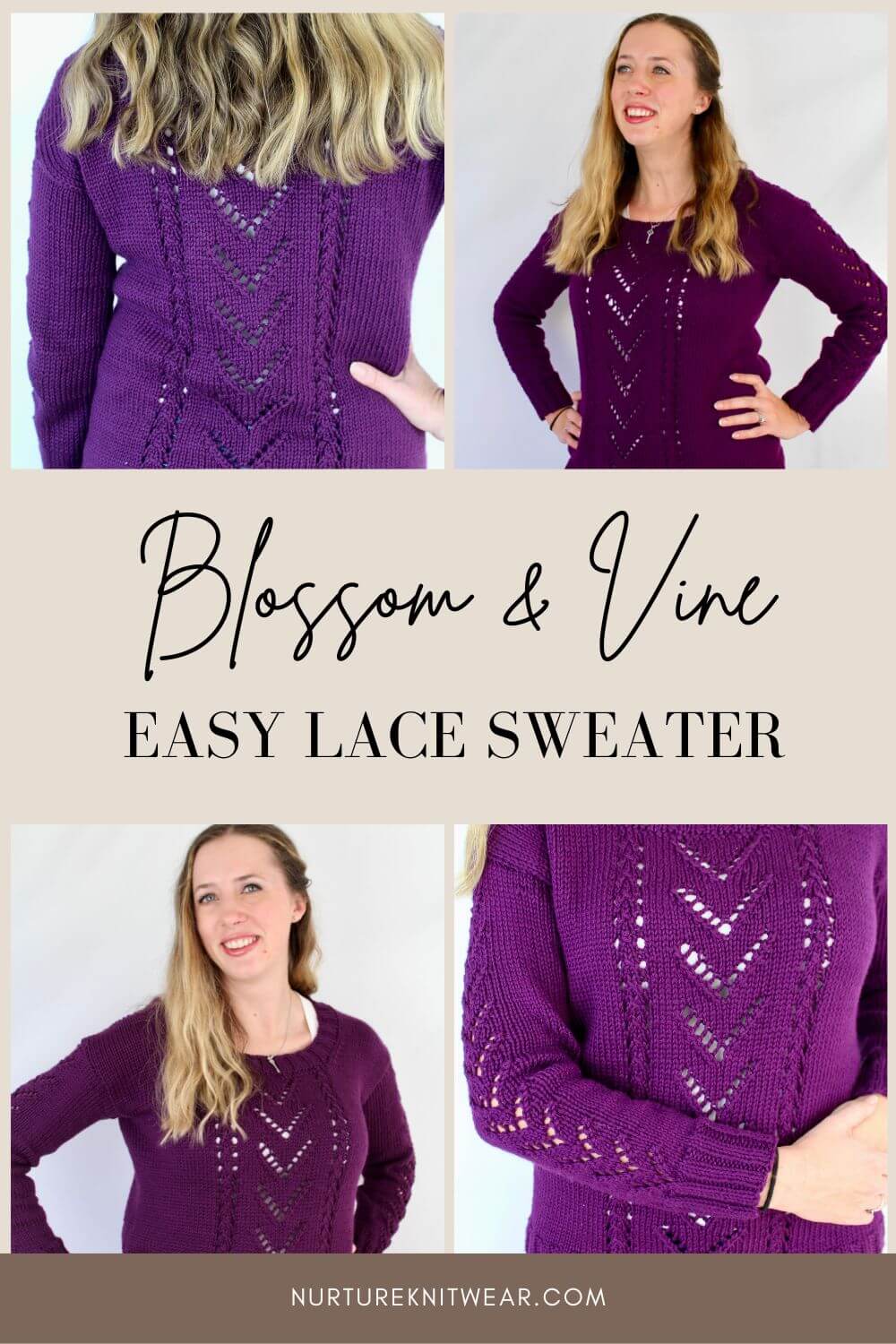 Easy Lace Knitting Pattern for Cherished Mommy & Me Sweaters