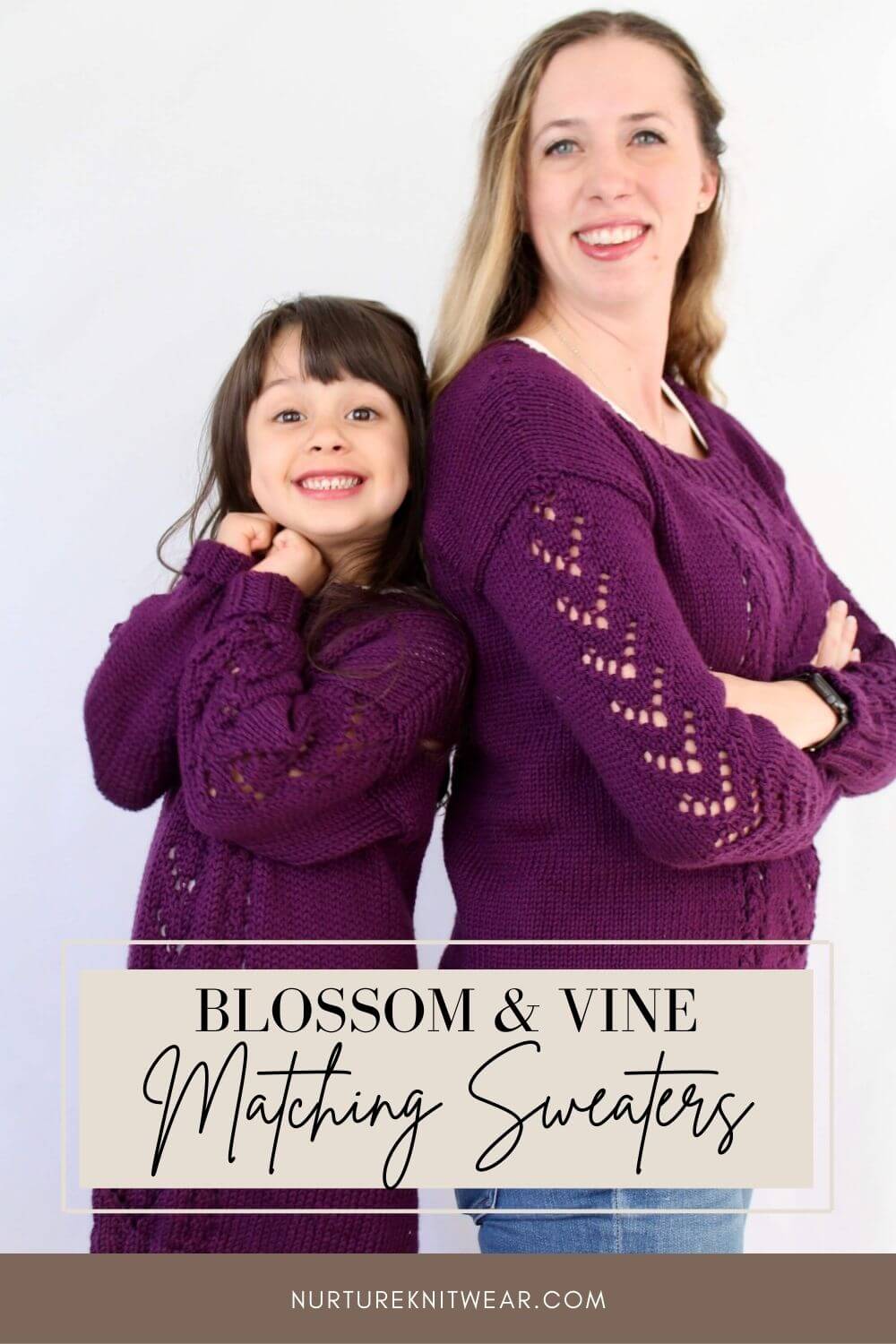 Easy Lace Knitting Pattern for Cherished Mommy & Me Sweaters
