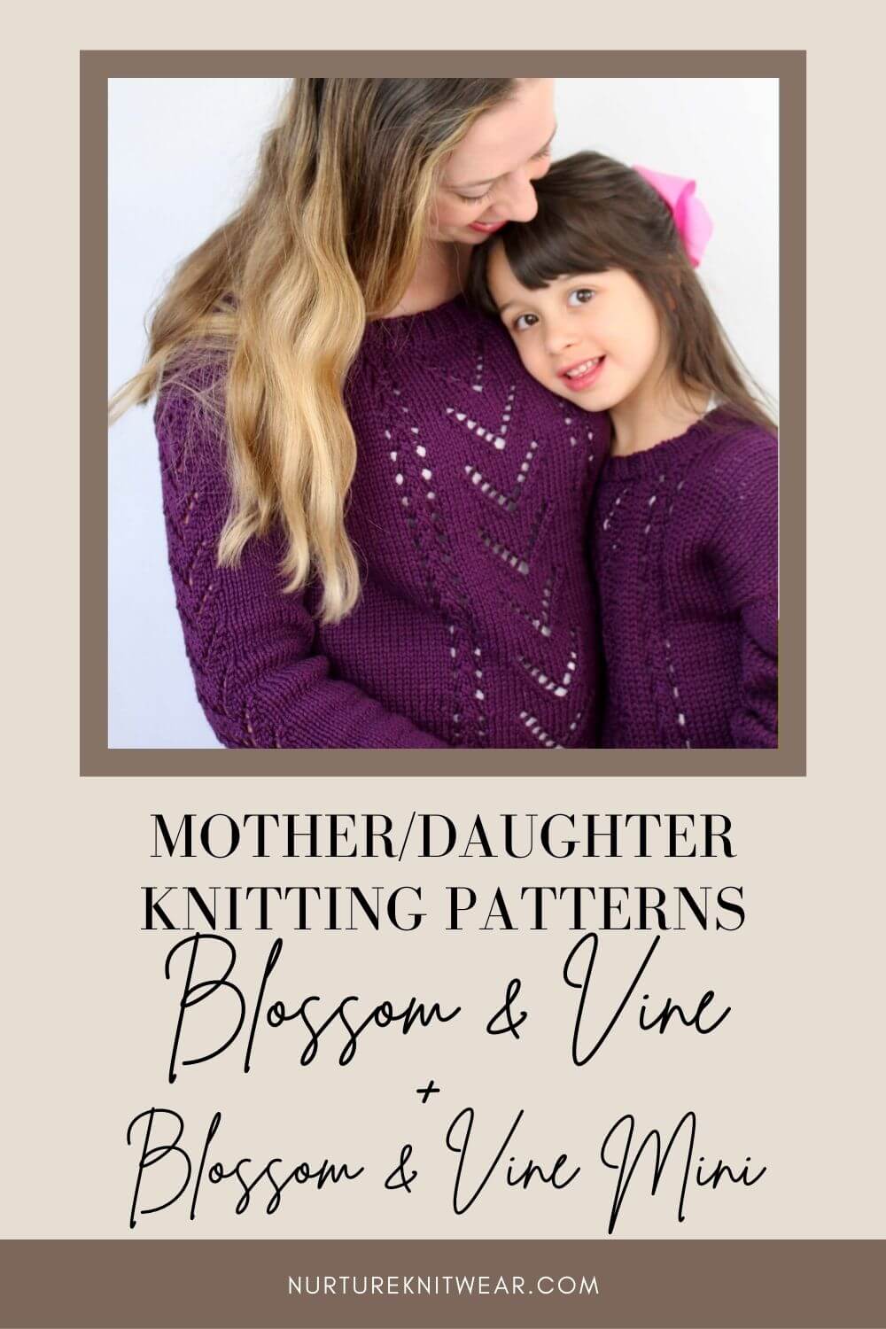 Easy Lace Knitting Pattern for Cherished Mommy & Me Sweaters