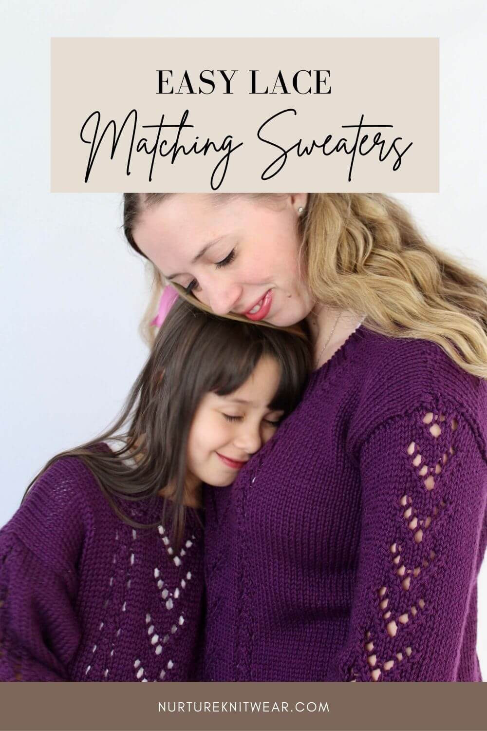 Easy Lace Knitting Pattern for Cherished Mommy & Me Sweaters