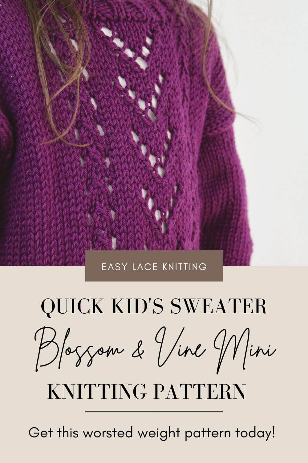 Easy Lace Knitting Pattern for Cherished Mommy & Me Sweaters