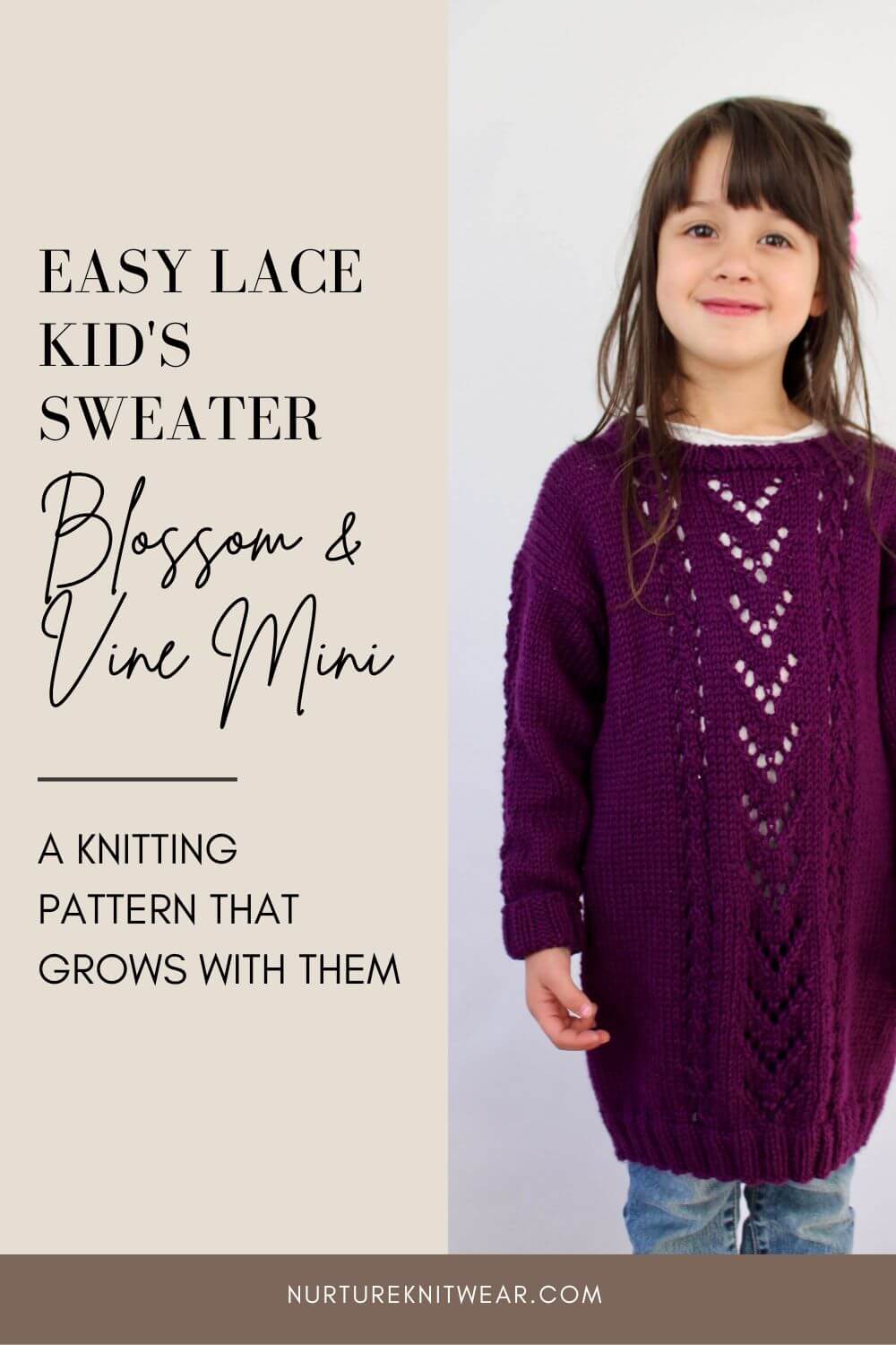 Easy Lace Knitting Pattern for Cherished Mommy & Me Sweaters