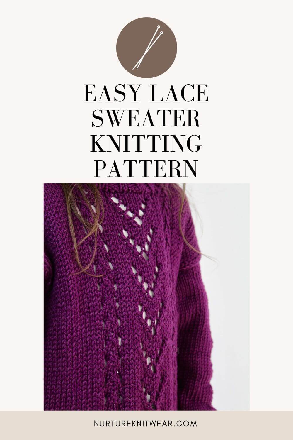 Easy Lace Knitting Pattern for Cherished Mommy & Me Sweaters