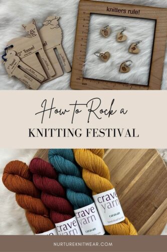 Yarn and knit knacks from a fiber arts festival visit.