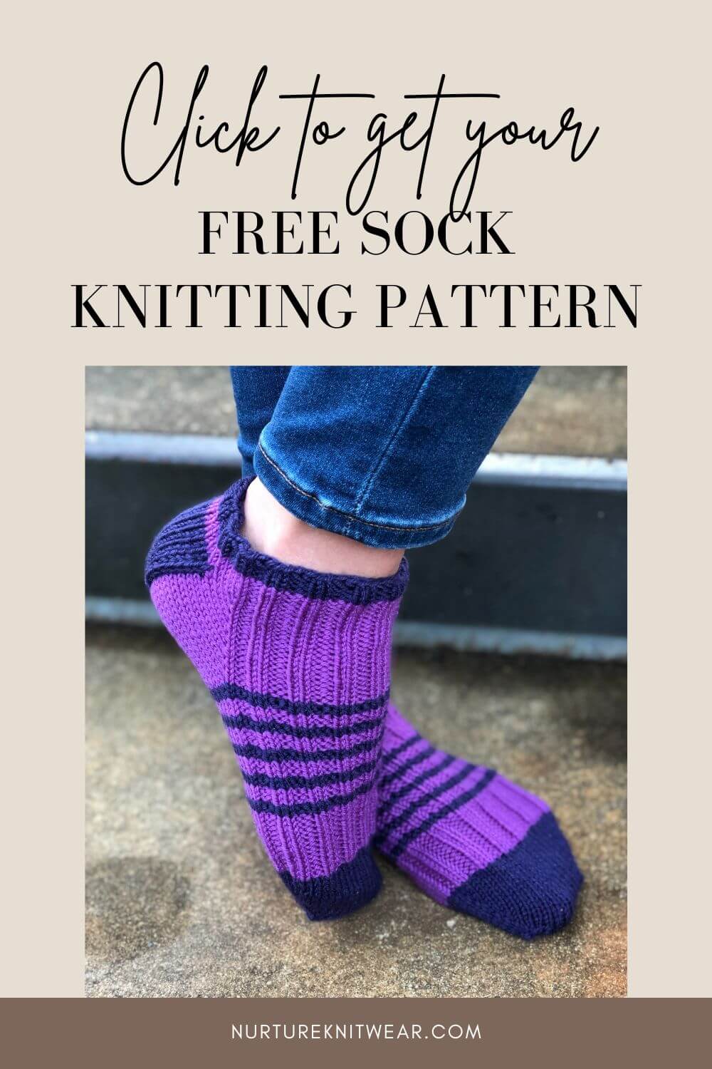 A Quick & Easy Free Sock Knitting Pattern for Beginners