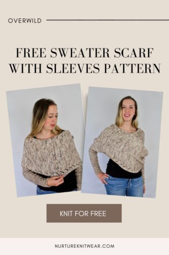 Free Sweater Scarf with Sleeves Knitting Pattern