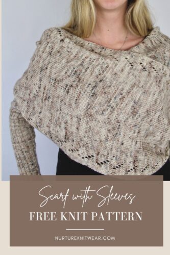 Free Sweater Scarf with Sleeves Knitting Pattern