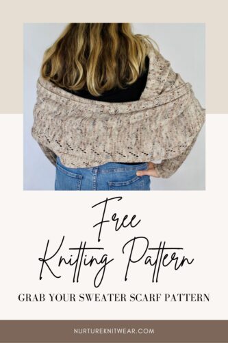 Free Sweater Scarf with Sleeves Knitting Pattern