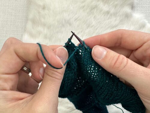wrap and turn (w&t) on knit side