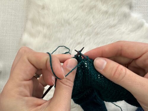 wrap and turn (w&t) on knit side