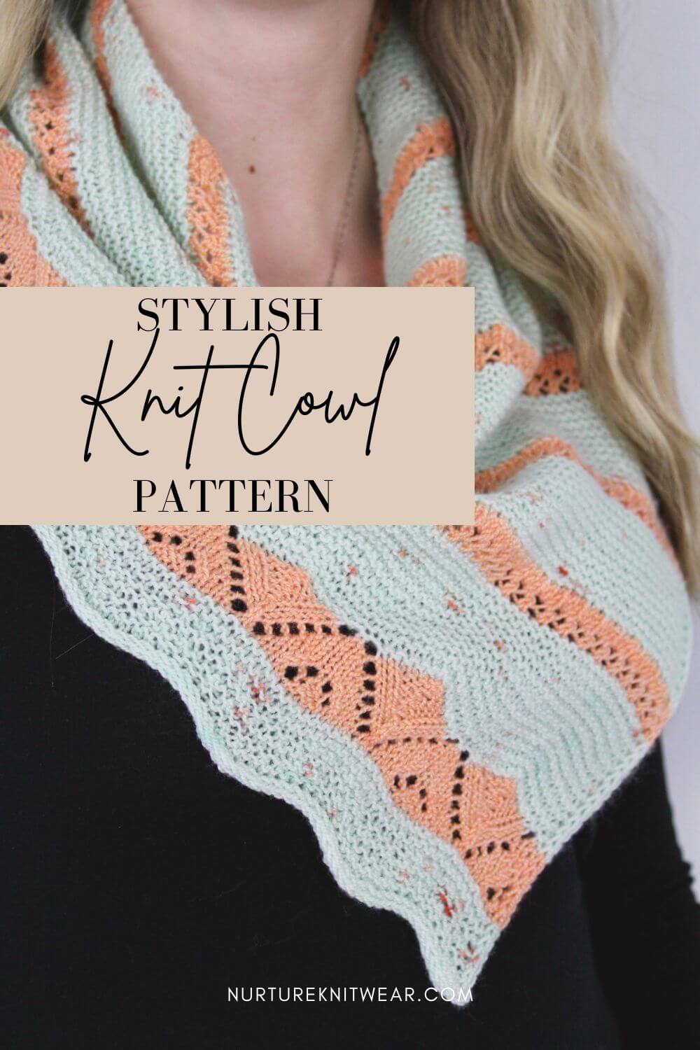 Knit in Style With 3 Beautiful Lace Knitting Stitches in 1 Easy Cowl
