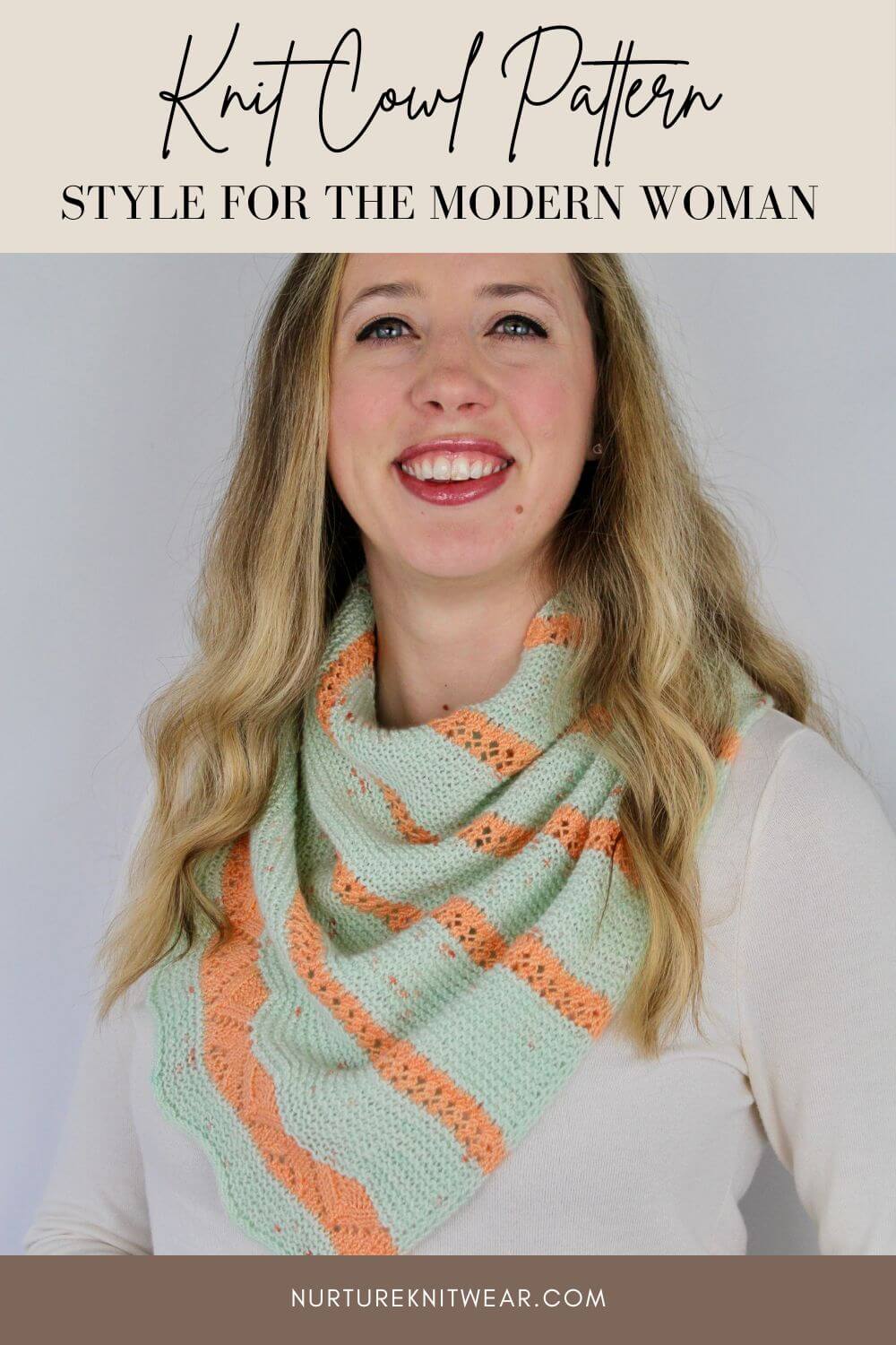 Knit in Style With 3 Beautiful Lace Knitting Stitches in 1 Easy Cowl