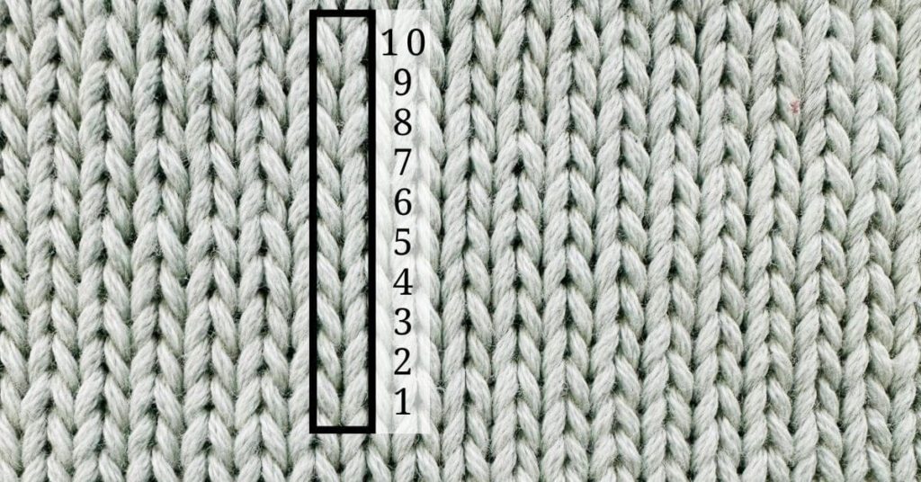 how to count rows in knitting
