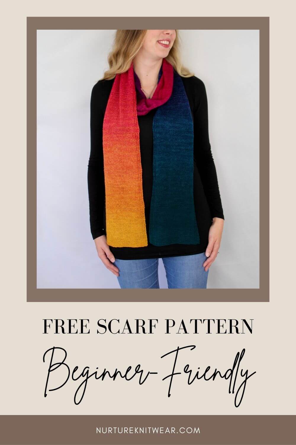 Super Easy Free Scarf Knitting Pattern for Beginners