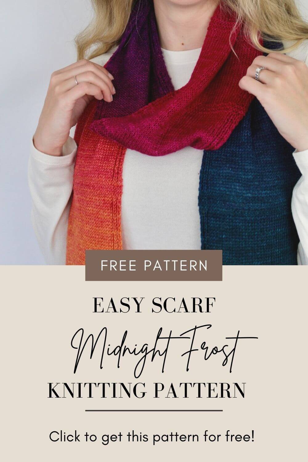 Super Easy Free Scarf Knitting Pattern for Beginners
