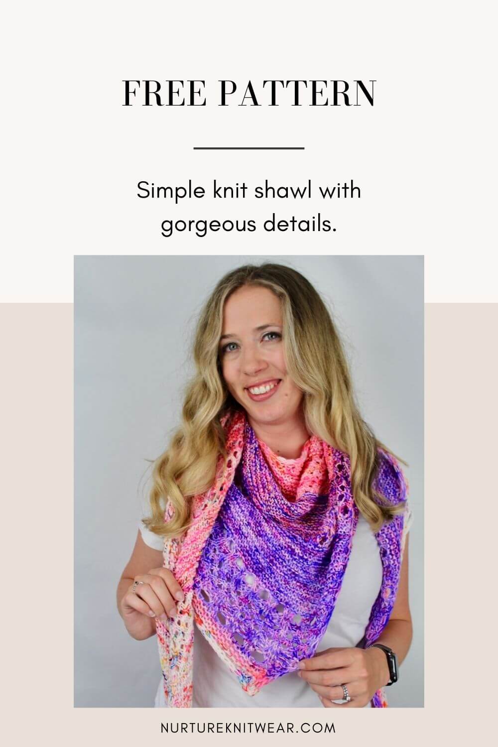 Free Shawl Knitting Pattern + Downloadable PDF
