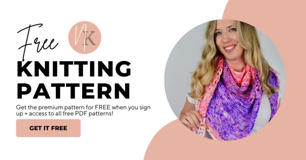Free shawl knitting pattern PDF - Arctic Waters
