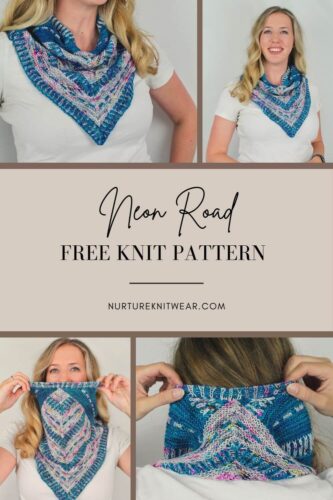 Neon Road, a free and easy knit cowl pattern
