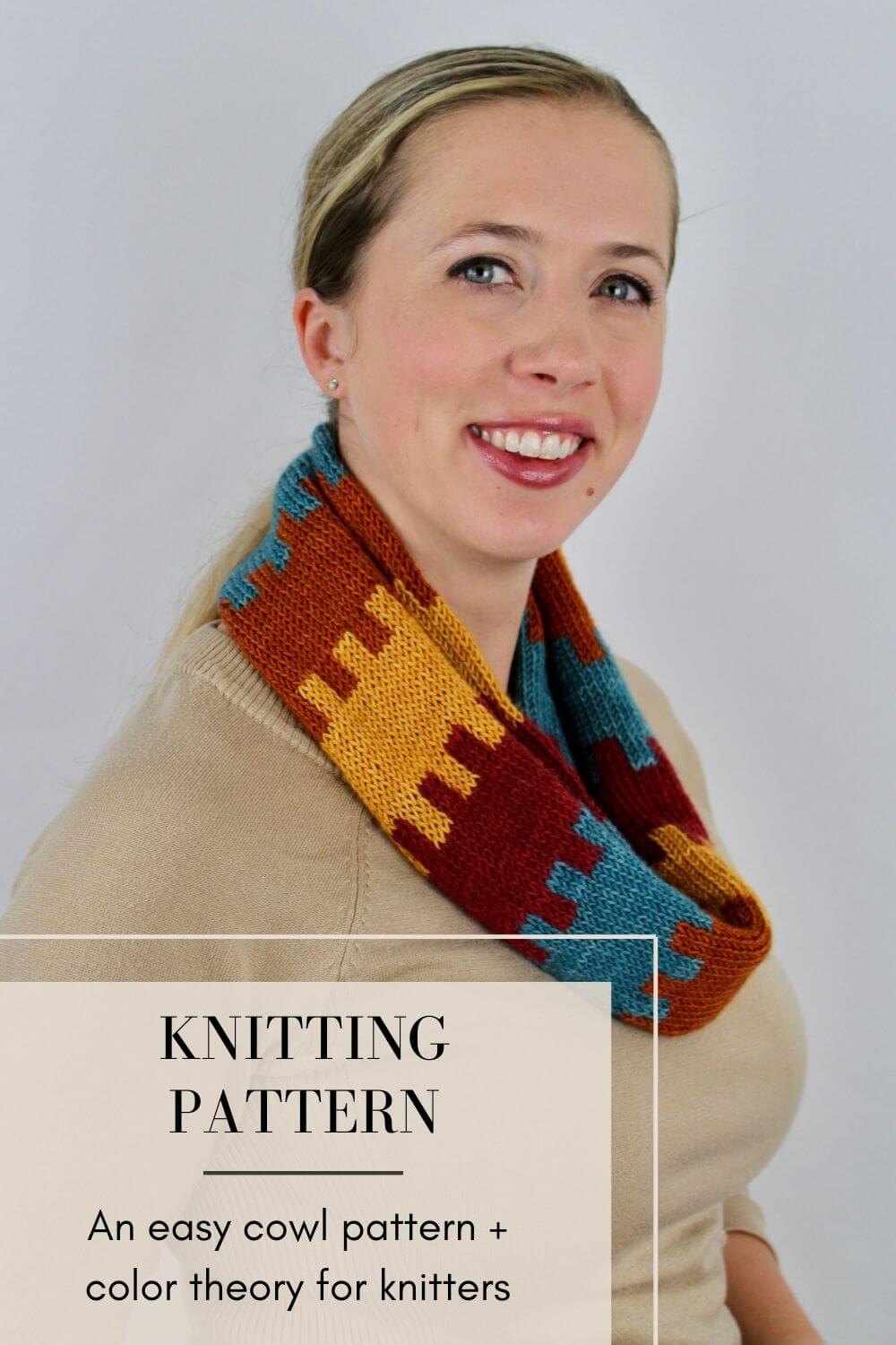 Knitting in Color - An Easy Cowl Knitting Pattern