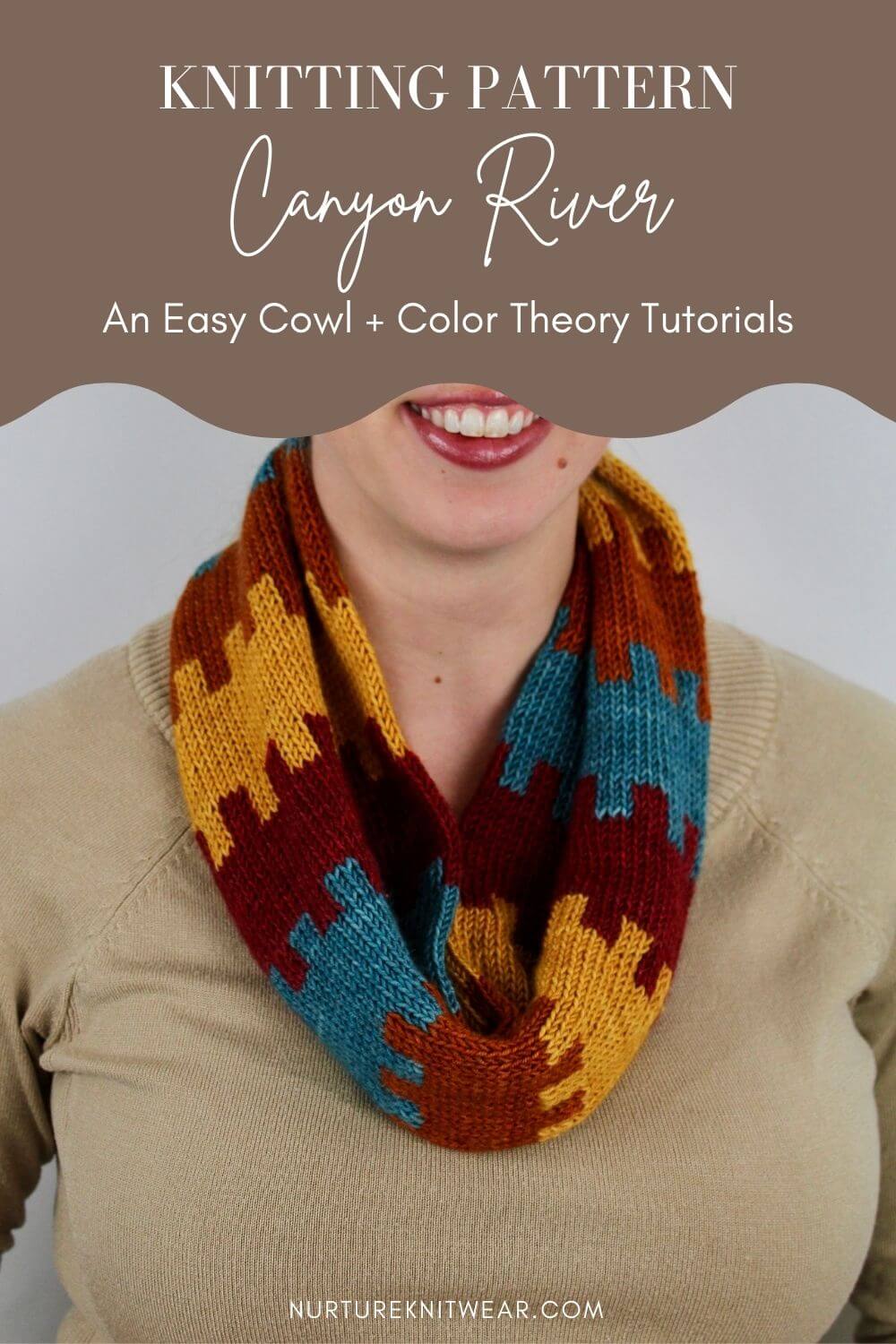 Knitting in Color - An Easy Cowl Knitting Pattern
