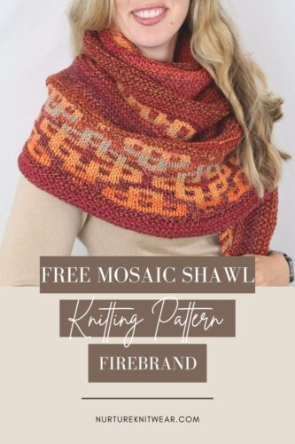 Firebrand: Free Mosaic Shawl Knitting Pattern