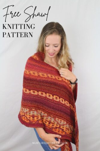 Firebrand: Free Mosaic Shawl Knitting Pattern