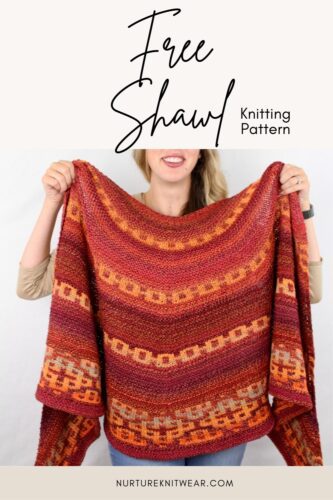 Firebrand: Free Mosaic Shawl Knitting Pattern