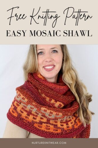 Firebrand: Free Mosaic Shawl Knitting Pattern