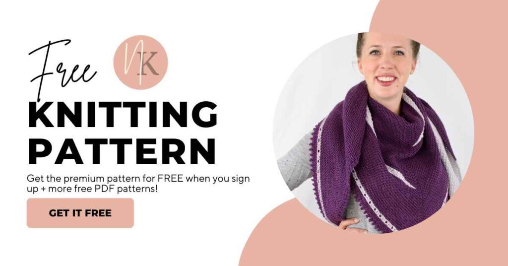 Sign Up for the free PDF of Tiger Lake, an easy shawl knitting pattern