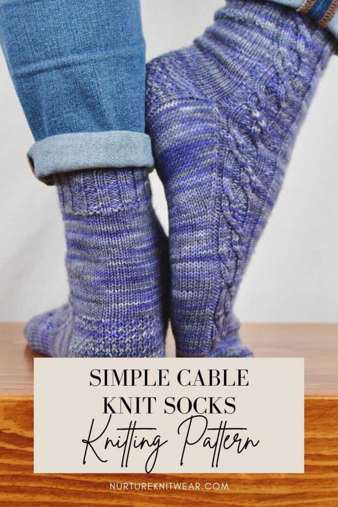 cable socks knitting pattern