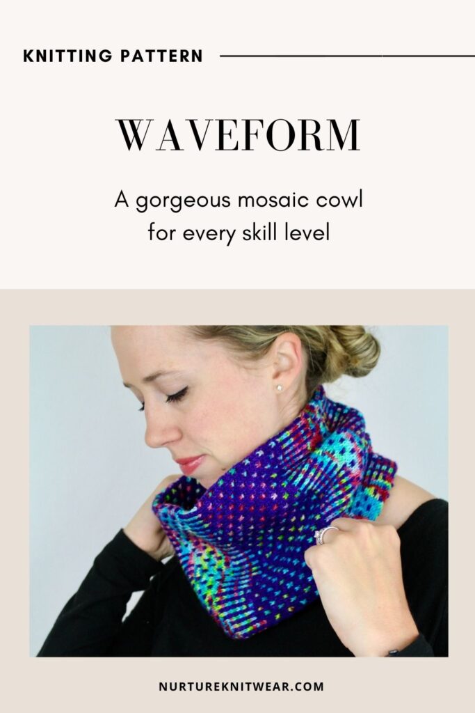 Waveform Cowl - Mosaic Knitting - Slip a Stitch