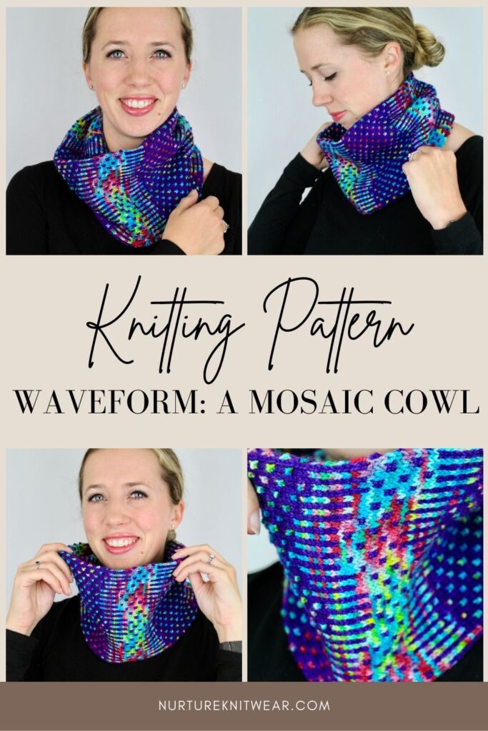Waveform Cowl - Mosaic Knitting - Slip a Stitch