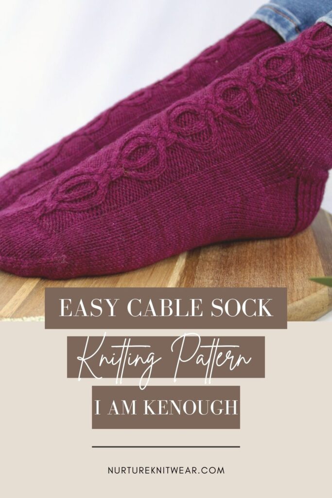 I Am Kenough. Cable sock pattern