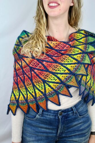 Mosaic shawl knitting pattern