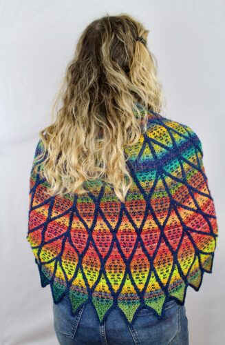 Mosaic shawl knitting pattern