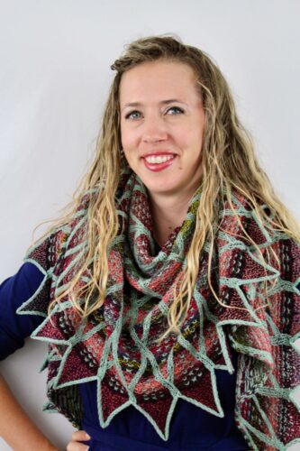 all-over mosaic shawl knitting pattern