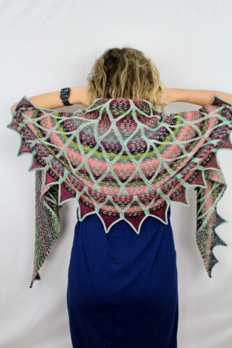 all-over mosaic shawl knitting pattern