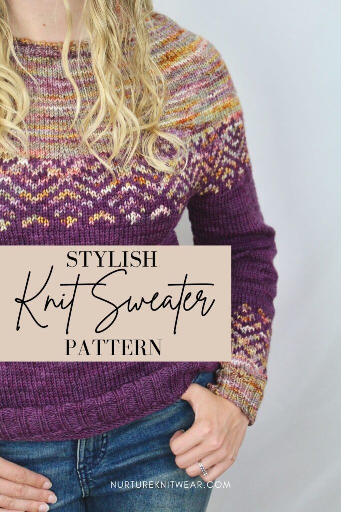 top-down knit sweater pattern