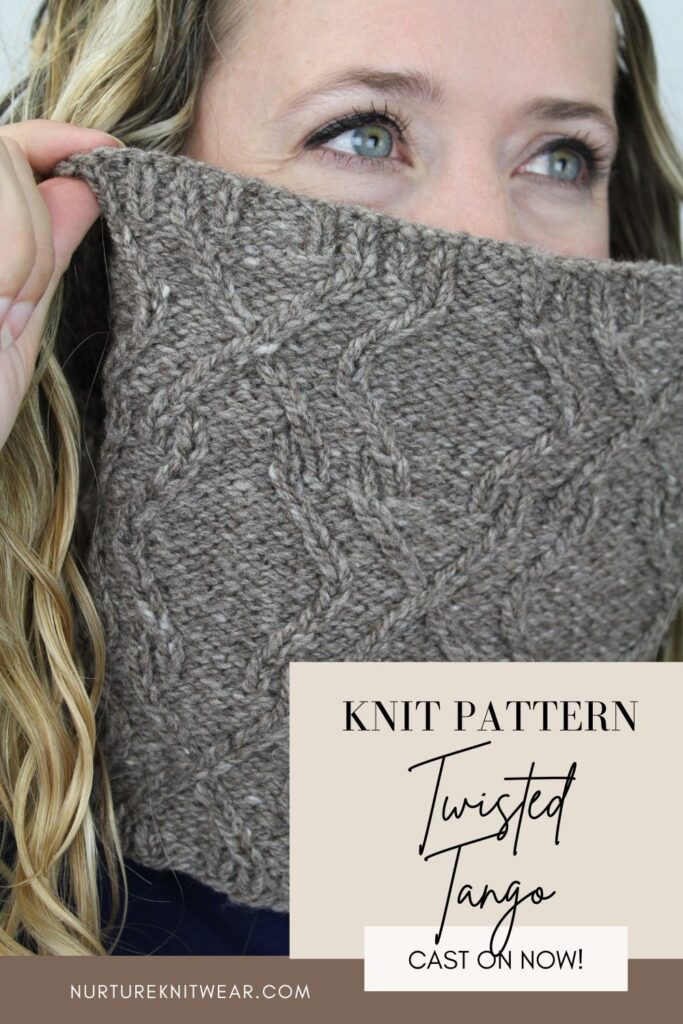 Easy Cable Knit Cowl Pattern Close Up