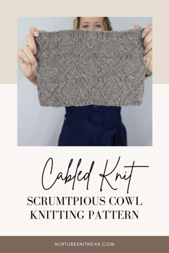 Easy Cable Knit Cowl Pattern Close Up